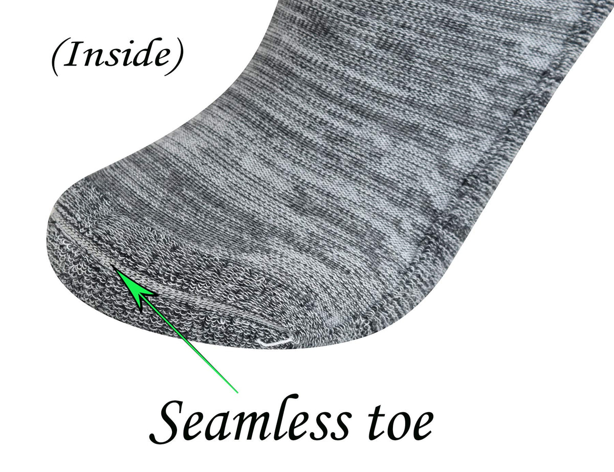 Men's 5 Pairs Low Cut Diabetic Socks with Cushion Sole and Seamless Toe E998