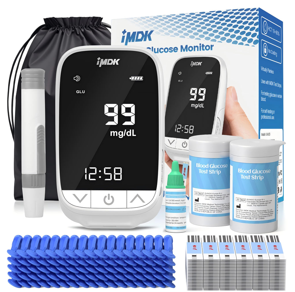 Blood Glucose Monitor Kit with 100 Strips and 100 Lancets B8274