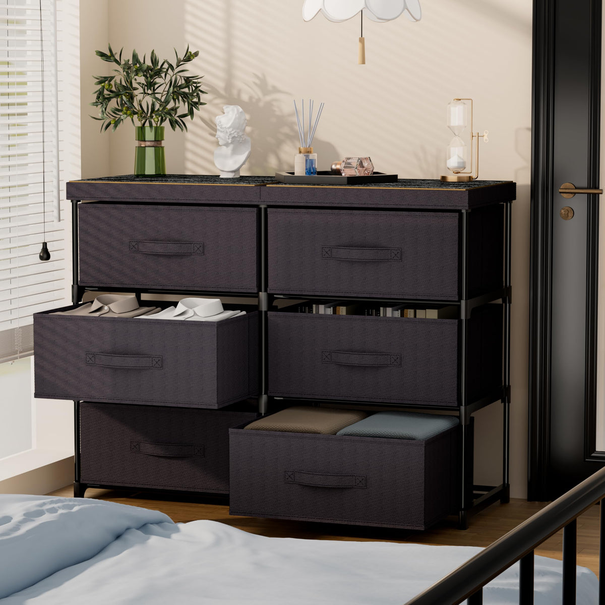 6 Fabric Drawer Dresser S4010