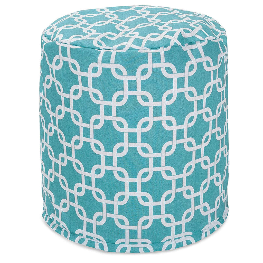 Teal Indoor/Outdoor Bean Bag Ottoman Pouf O7621