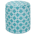 Teal Indoor/Outdoor Bean Bag Ottoman Pouf O7621