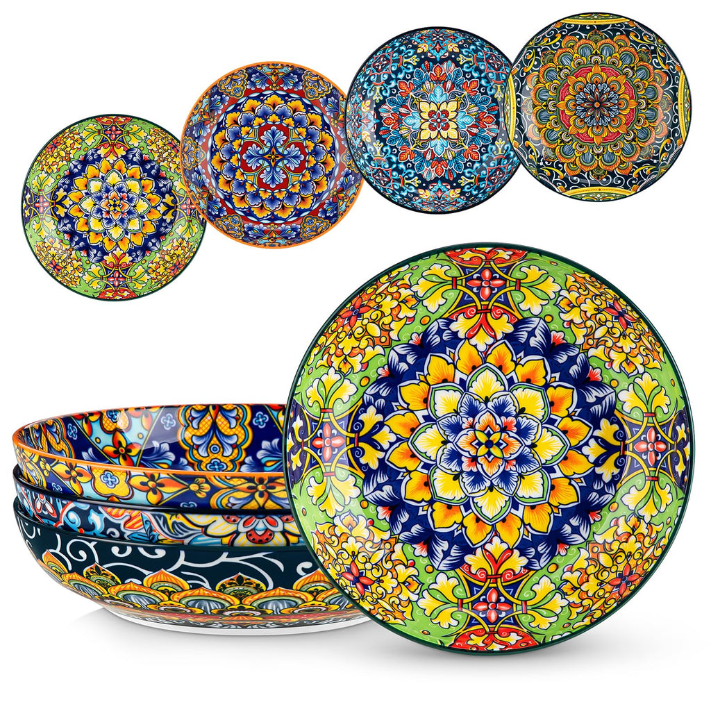 Pasta Bowls Set of 4, 42oz Ceramic Serving Bowls Q721770