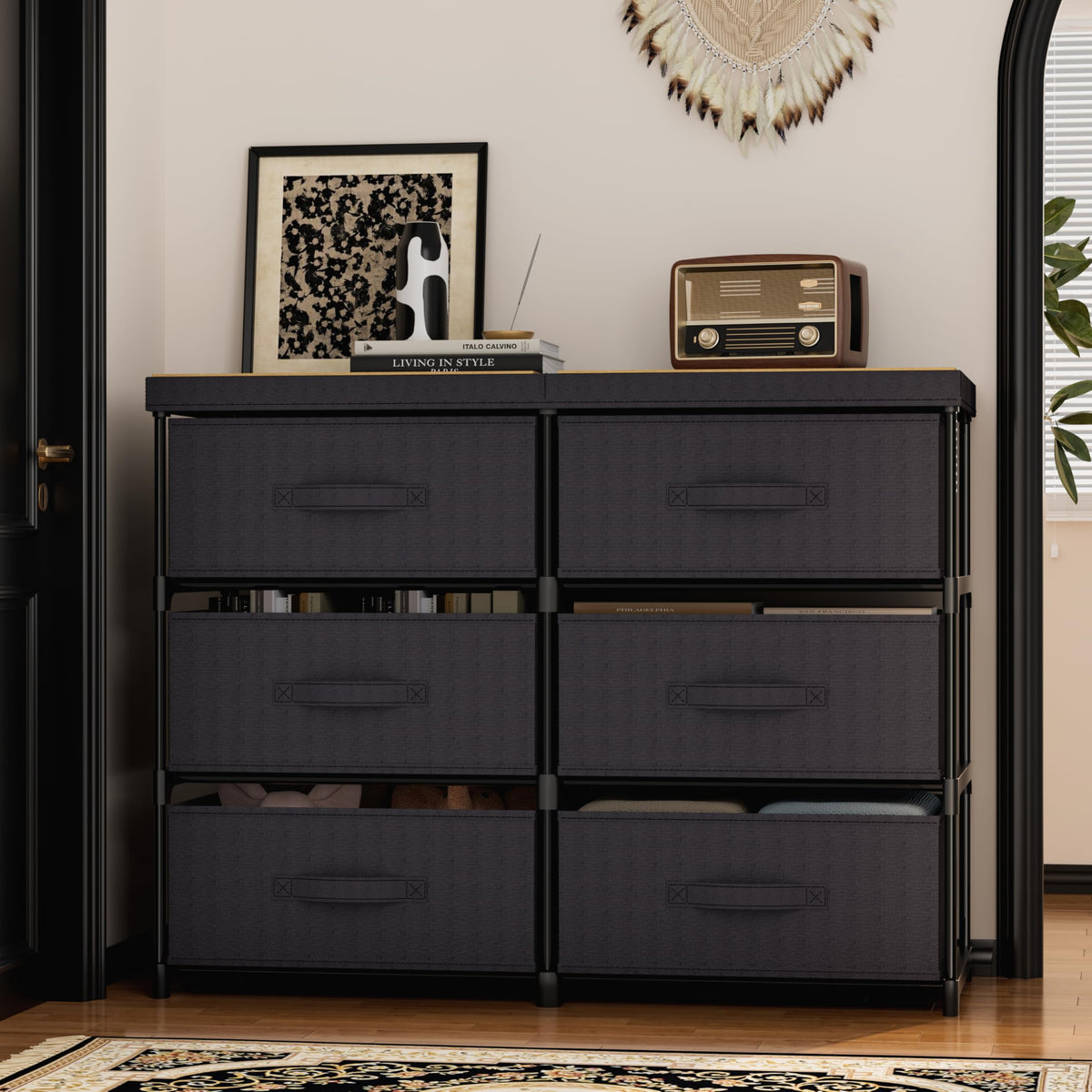 6 Fabric Drawer Dresser S4010
