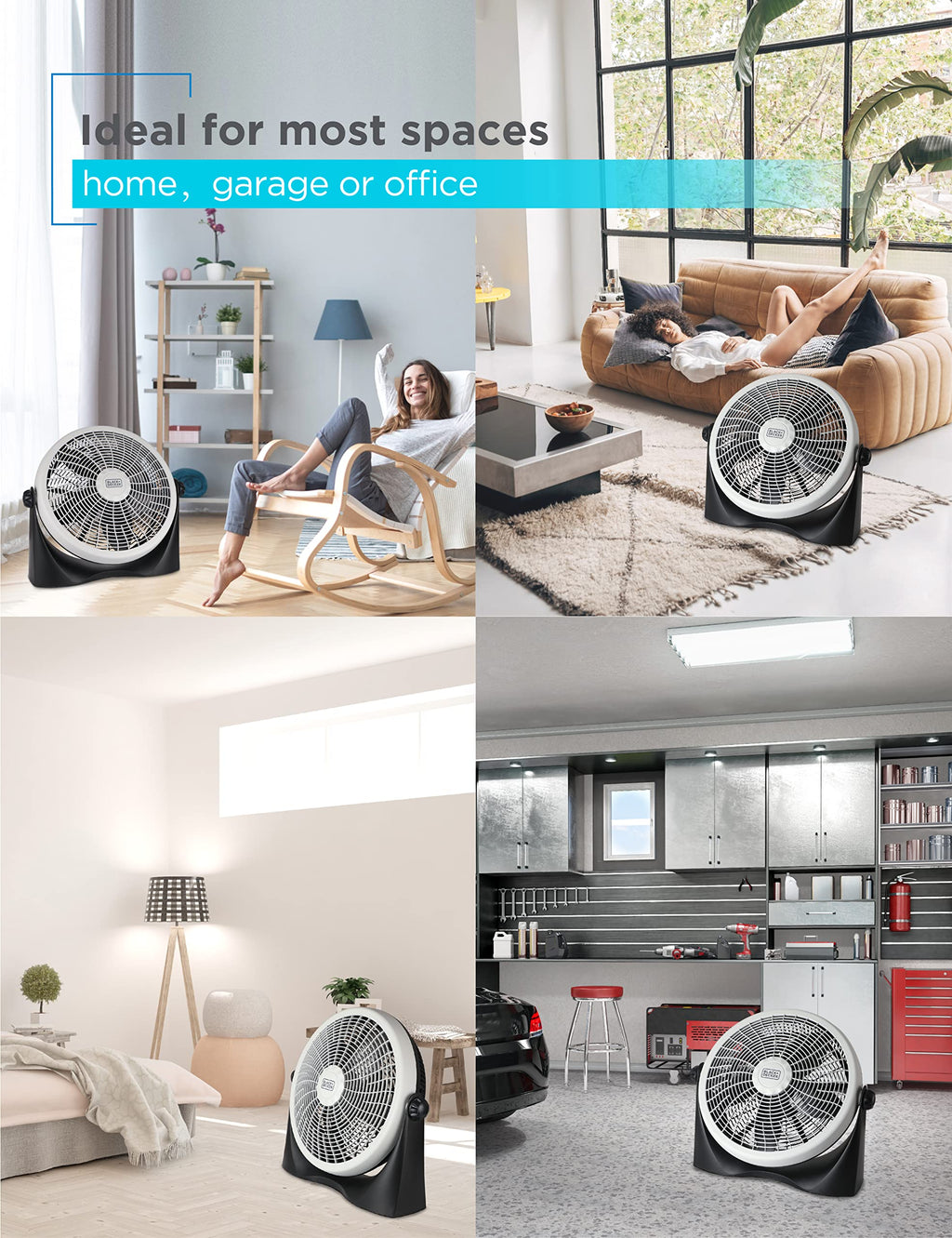 15.6” High Velocity Floor Fan, 3 Speeds J251505