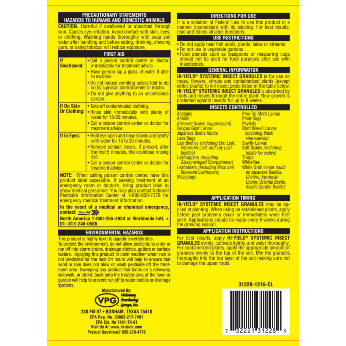 Systemic Insect Granules 1 lbs F757167